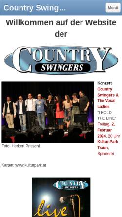 Vorschau der mobilen Webseite www.countryswingers.com, Country Swingers