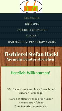 Vorschau der mobilen Webseite www.holz-alu.at, Tischlerei Stefan Hackl