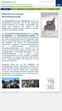 Vorschau der mobilen Webseite www.ruhr-uni-bochum.de, Lehrstuhl Werkstoffwissenschaft