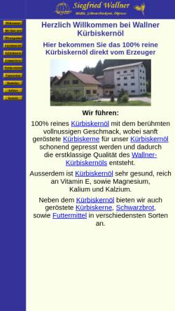 Vorschau der mobilen Webseite www.wallner-kernoel.at, Wallner Kernöl