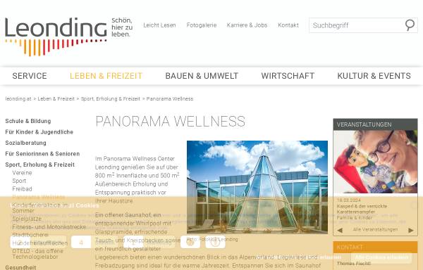 Vorschau von www.wellness-leonding.at, Wellness Center Leonding