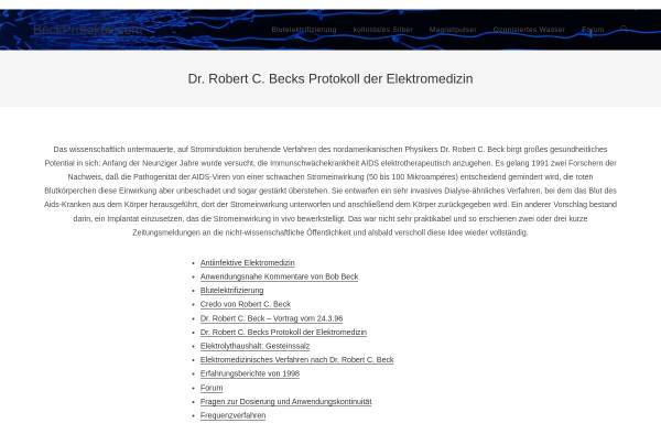 Vorschau von www.beckprotokoll.de, Beckprotokoll der Gesundheit