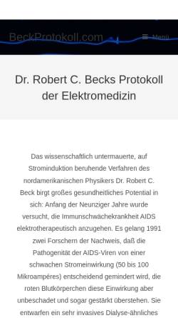 Vorschau der mobilen Webseite www.beckprotokoll.de, Beckprotokoll der Gesundheit