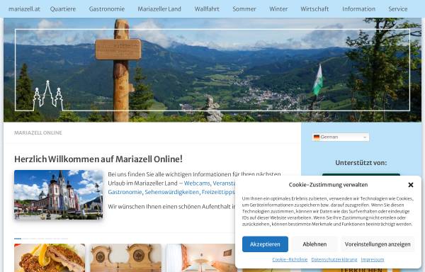 Vorschau von www.mariazell.at, Mariazell und das Mariazeller Land