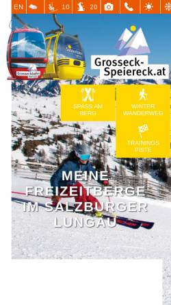 Vorschau der mobilen Webseite www.bergbahnen-lungau.at, Bergbahnen