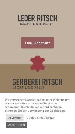 Vorschau der mobilen Webseite www.ritsch.at, Leder Ritsch