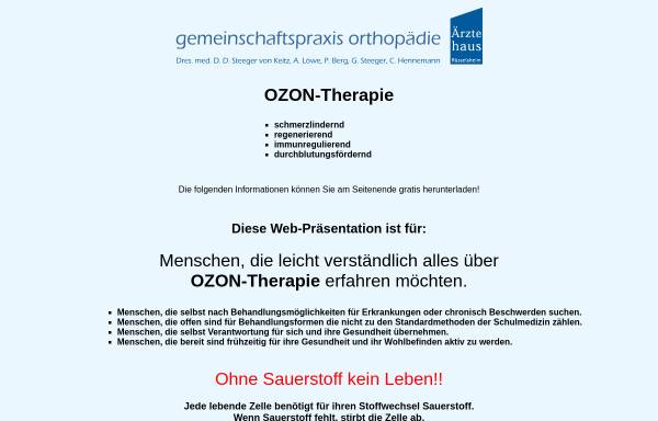 Vorschau von www.aerztliche-ozontherapie.de, Ozontherapie