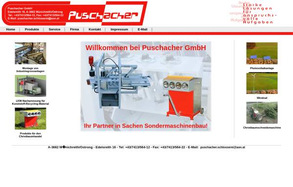 Vorschau von www.puschacher.at, Maschinenbau Puschacher