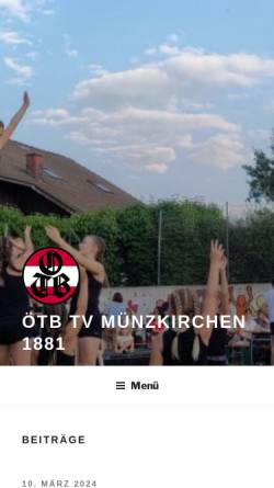 Vorschau der mobilen Webseite www.oetb-muenzkirchen.at, ÖTB Münzkirchen 1881