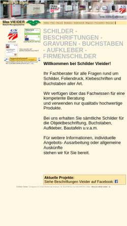 Vorschau der mobilen Webseite www.schilder-vieider.at, Schilder Vieider - Beschriftungssysteme.