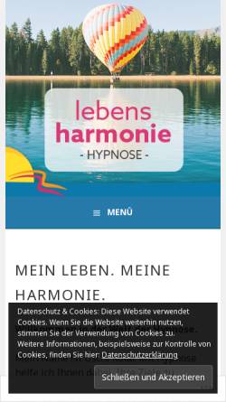 Vorschau der mobilen Webseite www.lebensharmonie.at, Uschi Kolar
