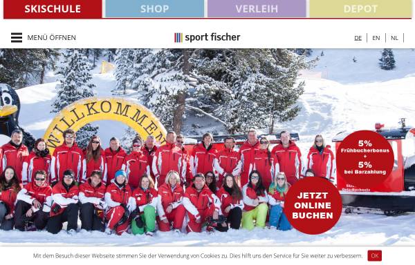 Vorschau von www.skischule-oetz.at, Skischule und Skiverleih Fischer
