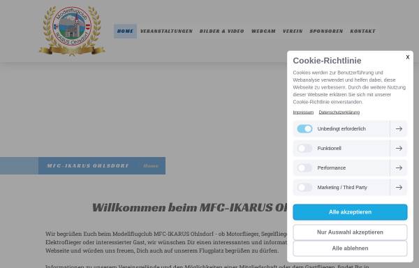 Vorschau von www.mfc-ikarus-ohlsdorf.at, Modellflugclub (MFC) Ikarus Ohlsdorf