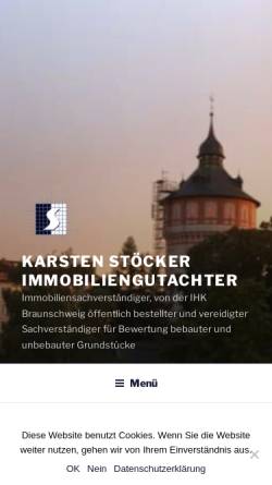 Vorschau der mobilen Webseite www.karsten-stoecker.de, Karsten Stöcker Immobiliengutachter