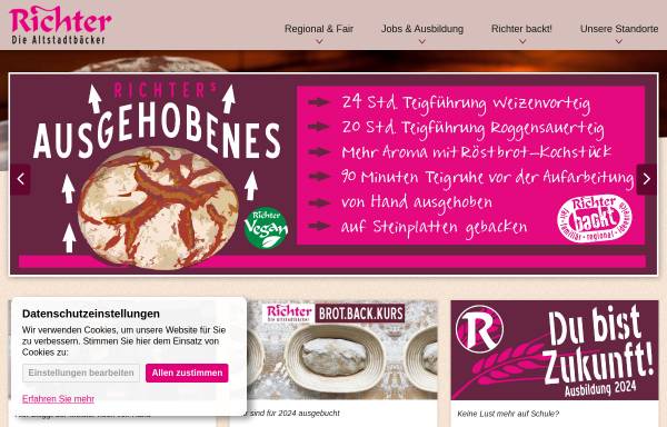 Vorschau von www.vonrichter.de, Richters Altstadt-Bäckerei GmbH & Co. KG