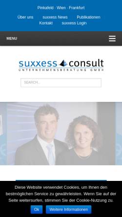 Vorschau der mobilen Webseite www.suxxess.at, Suxxess Consult Unternehmensberatung GmbH