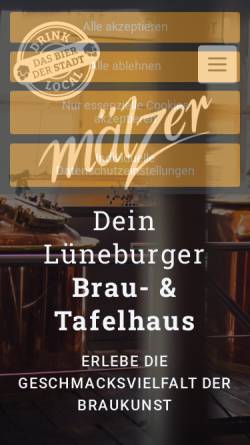 Vorschau der mobilen Webseite www.maelzerbrauhaus.de, Mälzer Brauhaus