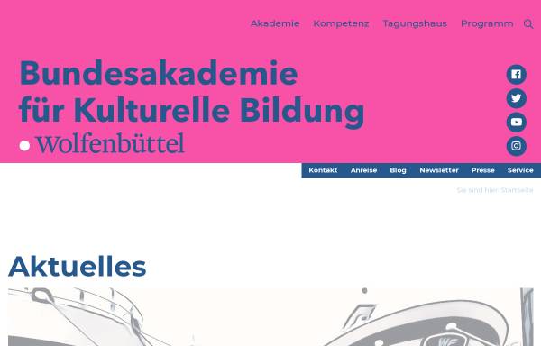 Vorschau von www.bundesakademie.de, Bundesakademie für kulturelle Bildung e. V.