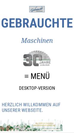 Vorschau der mobilen Webseite holzbearbeitungsmaschinen.at, Holzbearbeitungsmaschinen Josef Schlagbauer