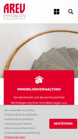 Vorschau der mobilen Webseite www.arev.at, AREV Immobilien GmbH
