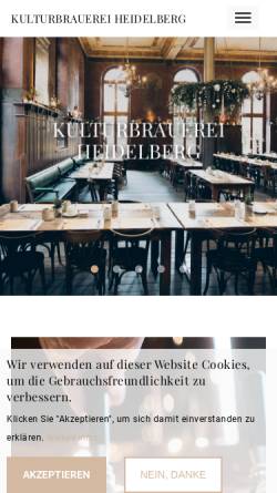 Vorschau der mobilen Webseite heidelberger-kulturbrauerei.de, Kulturbrauerei Heidelberg