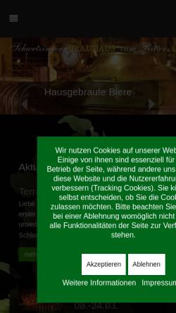 Vorschau der mobilen Webseite www.brauhaus-zum-ritter.de, Schwetzinger Brauhaus zum Ritter GmbH & Co. KG