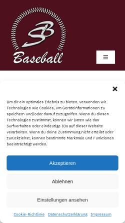 Vorschau der mobilen Webseite schremserbeers.com, Baseballverein Schremser Beers