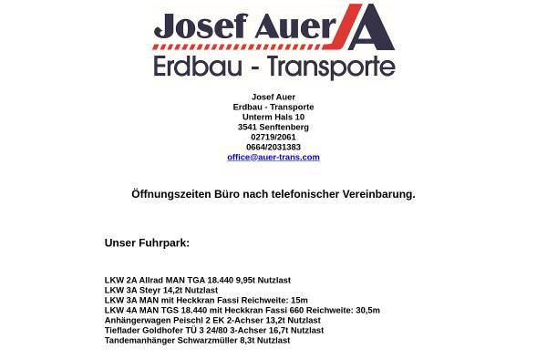 Vorschau von www.auer-trans.com, Erdbau -Transporte Josef Auer
