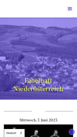 Vorschau der mobilen Webseite www.fabelhaft.at, Erzählkunstfestival Fabelhaft! Niederösterreich