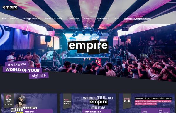 Vorschau von www.empire.co.at, Discothek Empire