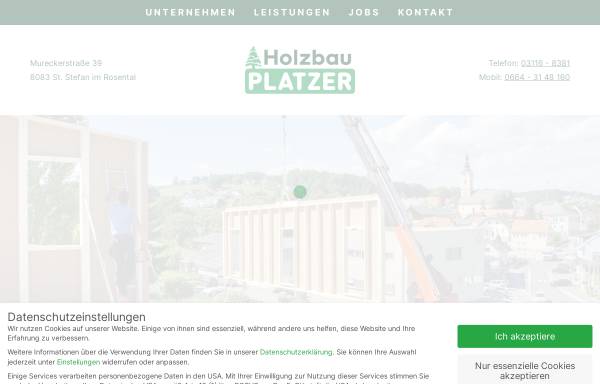 Vorschau von www.holzbau-platzer.at, Holzbau Platzer