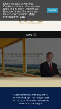 Vorschau der mobilen Webseite www.ht-consulting.at, Haberl Tourismus Consulting GmbH
