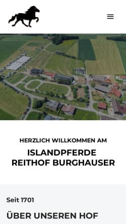 Vorschau der mobilen Webseite burghauser.at, Burghauser Islandpferdereiterhof, Straßwalchen