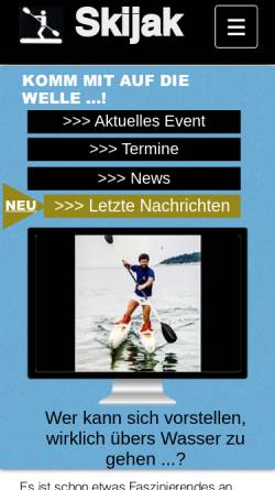 Vorschau der mobilen Webseite www.skijak.at, Allgemeiner Sport Klub Trofaiach