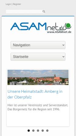 Vorschau der mobilen Webseite www.asamnet.de, Scherbaum, Adolf