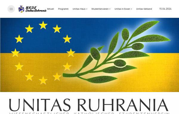 Vorschau von www.unitas-ruhrania.org, Unitas Ruhrania - Wissenschaftlicher Katholischer Studentenverein an den Ruhr-Universitäten