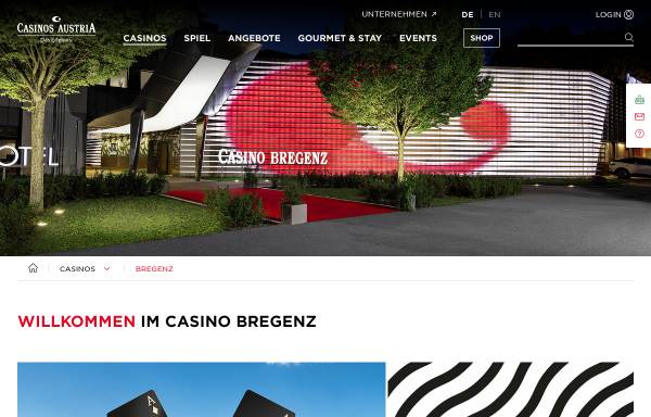 Vorschau von bregenz.casinos.at, Casino Bregenz