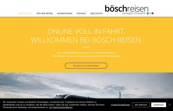 Vorschau von www.boeschreisen.at, Bösch Reisen Bus- und Taxiunternehmen