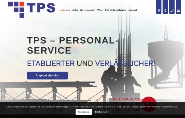 Vorschau von tps-personal.at, TPS - Technik Personal Service GmbH