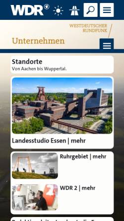 Vorschau der mobilen Webseite www.wdr.de, WDR Studio Essen