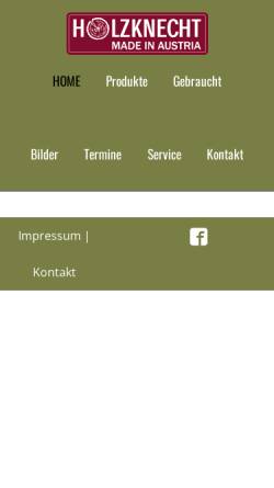 Vorschau der mobilen Webseite www.holzknecht.co.at, Holzknecht Forsttechnik