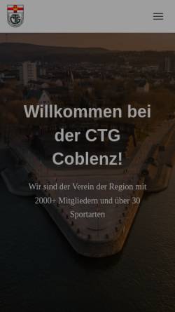 Vorschau der mobilen Webseite www.ctg-koblenz.de, Coblenzer Turngesellschaft 1880 e. V.