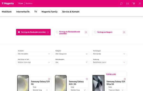 Vorschau von shop.t-mobile.at, T-Mobile Onlineshop