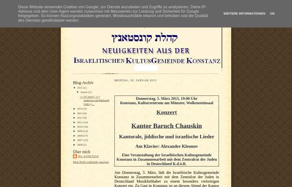 Neuigkeiten aus der Israelitischen Kultusgemeinde Konstanz