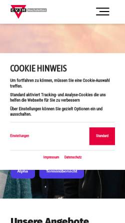 Vorschau der mobilen Webseite www.cvjm-hochstetten.de, CVJM Hochstetten