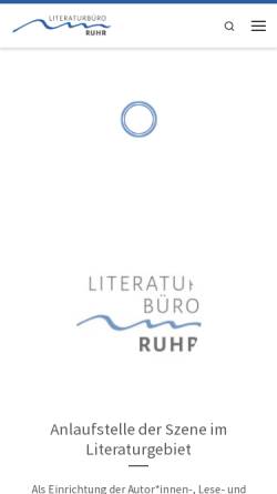 Vorschau der mobilen Webseite www.literaturbuero-ruhr.de, Literaturbüro Ruhr e.V.