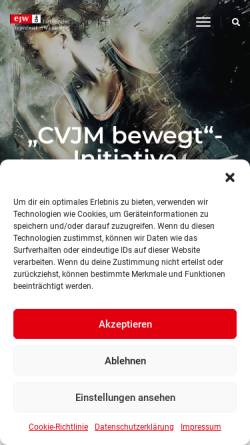 Vorschau der mobilen Webseite www.ejwue.de, CVJM-Landesverband Württemberg e.V.