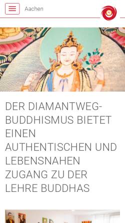 Vorschau der mobilen Webseite www.buddhismus-aachen.de, Buddhistisches Zentrum Aachen
