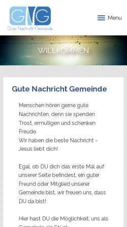 Vorschau der mobilen Webseite gn-gemeinde.de, Gute Nachricht Gemeinde