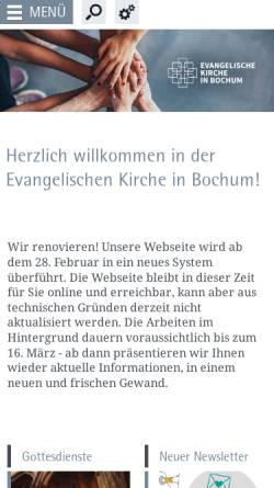 Vorschau der mobilen Webseite www.kirchenkreis-bochum.de, Evangelische Kirche